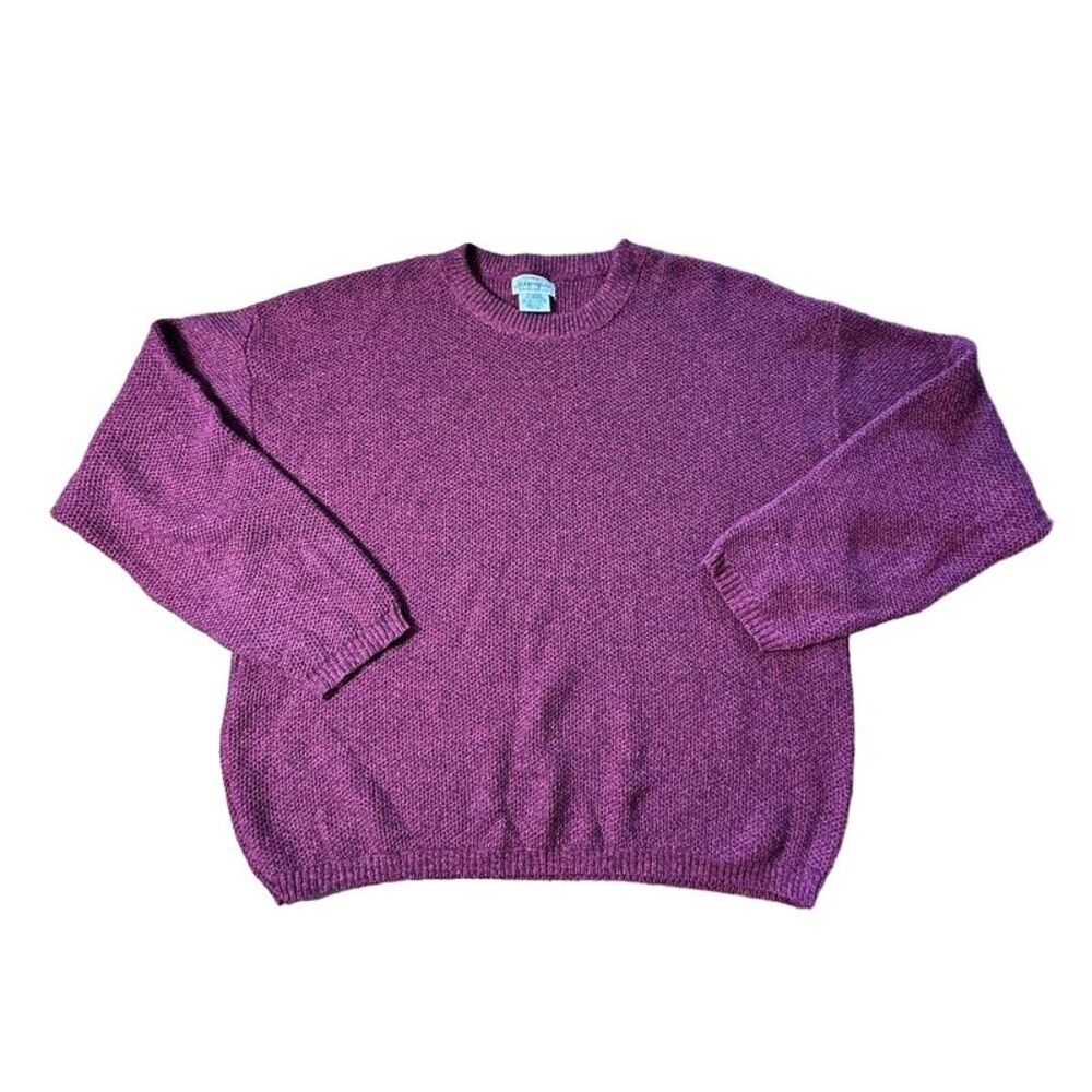 St. John's‎ Bay Authentic burgundy Knit Sweater Cozy Oversized XXL